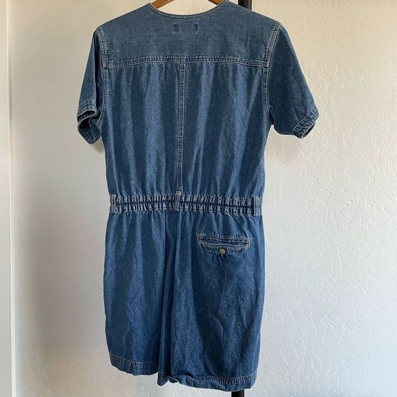 Vintage denim romper jumpsuit - Picture 3 of 6